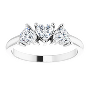 Platinum 1 CTW Diamond Three-Stone Anniversary Band-