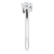 Platinum 1 CTW Diamond Three-Stone Anniversary Band-
