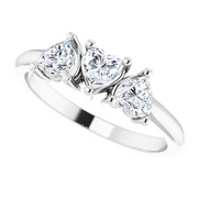 Platinum 1 CTW Diamond Three-Stone Anniversary Band-