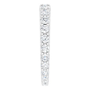 14K White 1 1/3 CTW Diamond Graduated Eternity Band Size 7-