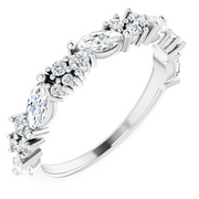 14K White 7/8 CTW Diamond Anniversary Band-
