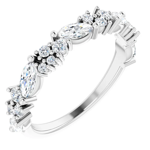 14K White 7/8 CTW Diamond Anniversary Band-