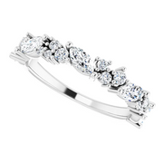 14K White 7/8 CTW Diamond Anniversary Band-
