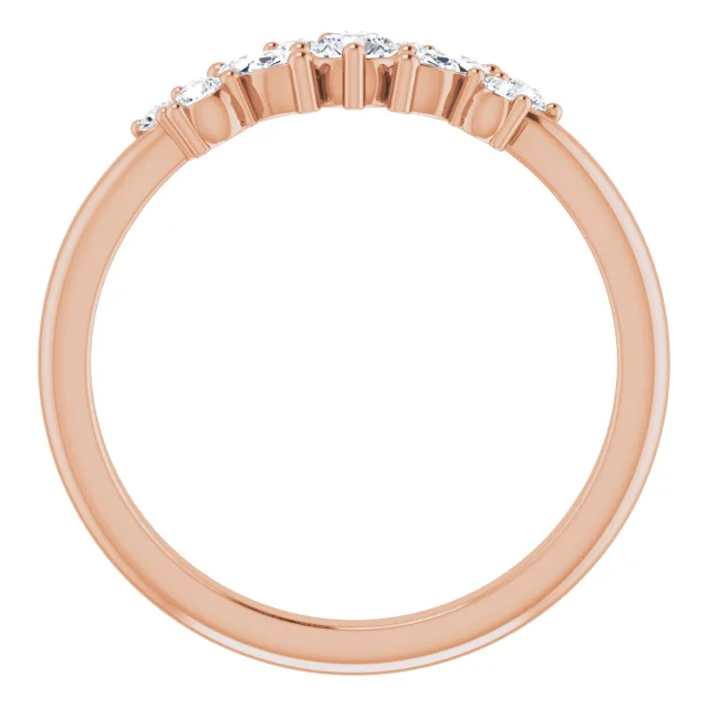 14K Rose 1/3 CTW Diamond Multi-Shape Ring-