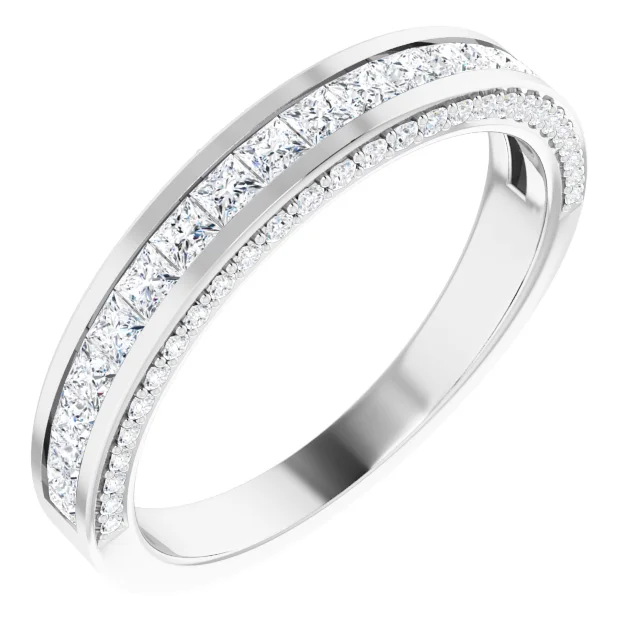 14K White 3/4 CTW Diamond Anniversary Band-