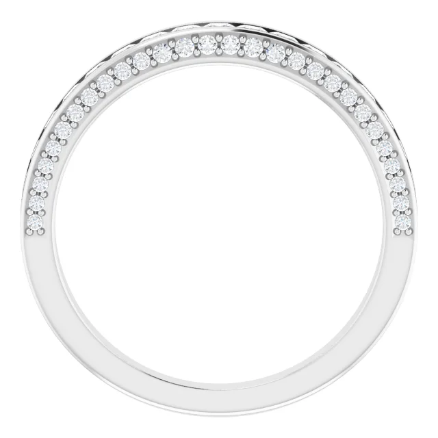 14K White 3/4 CTW Diamond Anniversary Band-