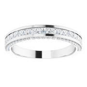 14K White 3/4 CTW Diamond Anniversary Band-