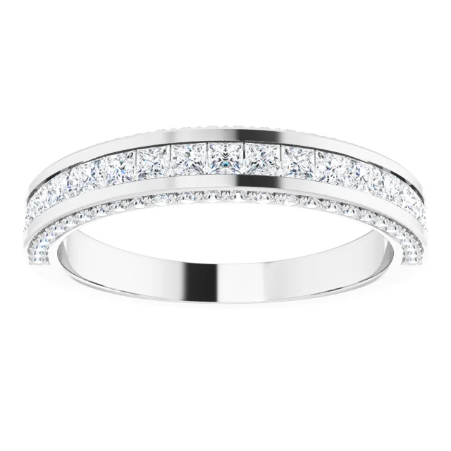 14K White 3/4 CTW Diamond Anniversary Band-