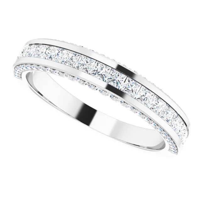 14K White 3/4 CTW Diamond Anniversary Band-