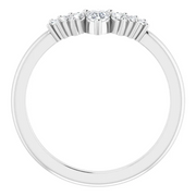 14K White 1/4 CTW Diamond Contour Band-