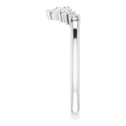 14K White 1/4 CTW Diamond Contour Band-