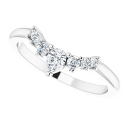 14K White 1/4 CTW Diamond Contour Band-