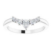 14K White 1/4 CTW Diamond Contour Band-
