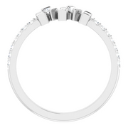 14K White 1/3 CTW Diamond Scattered Ring-