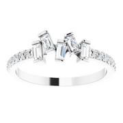 14K White 1/3 CTW Diamond Scattered Ring-