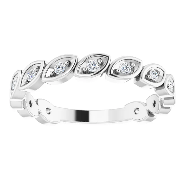 14K White 1/6 CTW Diamond Anniversary Band-