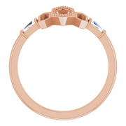 14K Rose 1/8 CTW Diamond Geometric Ring-