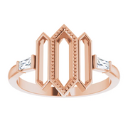 14K Rose 1/8 CTW Diamond Geometric Ring-