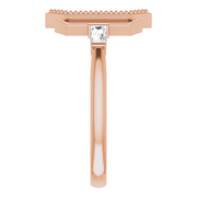 14K Rose 1/8 CTW Diamond Geometric Ring-