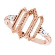 14K Rose 1/8 CTW Diamond Geometric Ring-