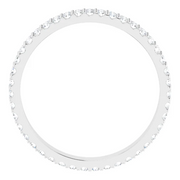 14K White 3/4 CTW Diamond Eternity Band Size 7-