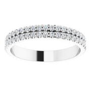 14K White 3/4 CTW Diamond Eternity Band Size 7-