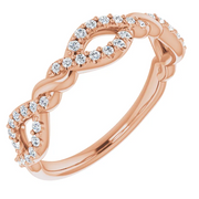 14K Rose 1/5 CTW Diamond Twisted Anniversary Band-