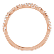14K Rose 1/5 CTW Diamond Twisted Anniversary Band-