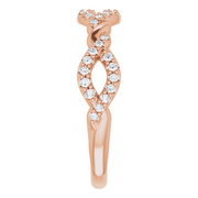 14K Rose 1/5 CTW Diamond Twisted Anniversary Band-