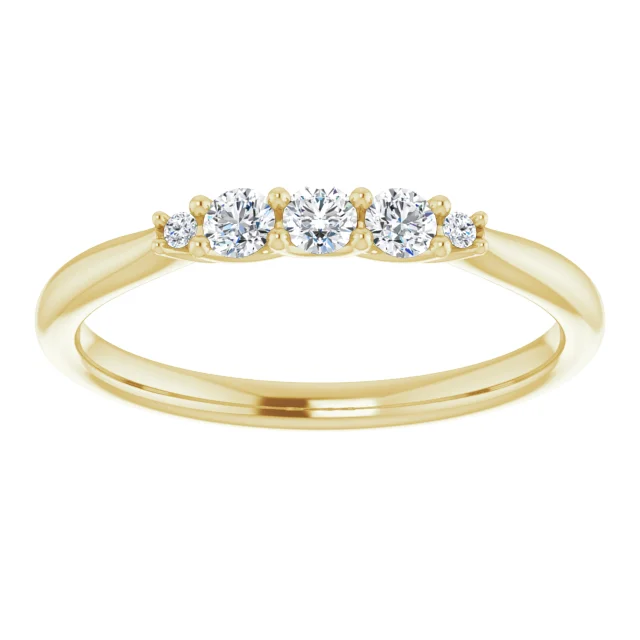14K Yellow 1/5 CTW Diamond Anniversary Band-