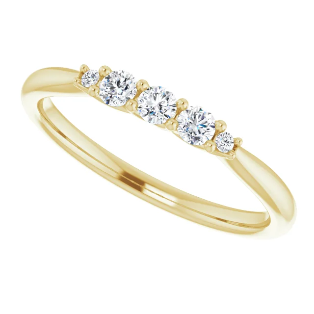 14K Yellow 1/5 CTW Diamond Anniversary Band-