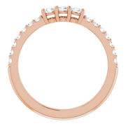 14K Rose 1/3 CTW Diamond Anniversary Band-