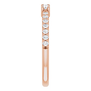 14K Rose 1/3 CTW Diamond Anniversary Band-