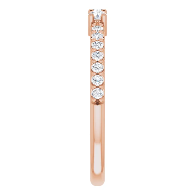 14K Rose 1/3 CTW Diamond Anniversary Band-
