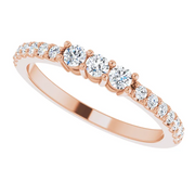 14K Rose 1/3 CTW Diamond Anniversary Band-