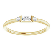 14K Yellow 1/8 CTW Diamond Stackable Ring-
