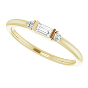 14K Yellow 1/8 CTW Diamond Stackable Ring-