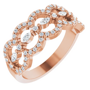 14K Rose 3/8 CTW Diamond Anniversary Band-