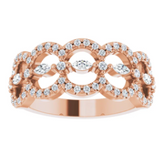 14K Rose 3/8 CTW Diamond Anniversary Band-