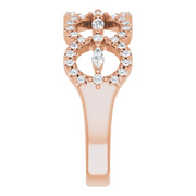 14K Rose 3/8 CTW Diamond Anniversary Band-
