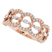 14K Rose 3/8 CTW Diamond Anniversary Band-