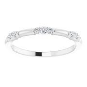 14K White 1/8 CTW Diamond Stackable Ring-