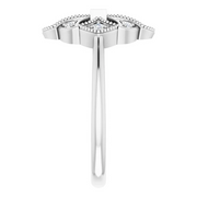14K White 1/6 CTW Diamond Vintage-Inspired Ring-