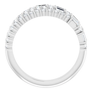 14K White 7/8 CTW Diamond Stacked Ring-