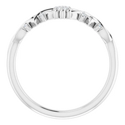 14K White .06 CTW Diamond Vintage-Inspired Ring-