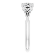 14K White .06 CTW Diamond Vintage-Inspired Ring-