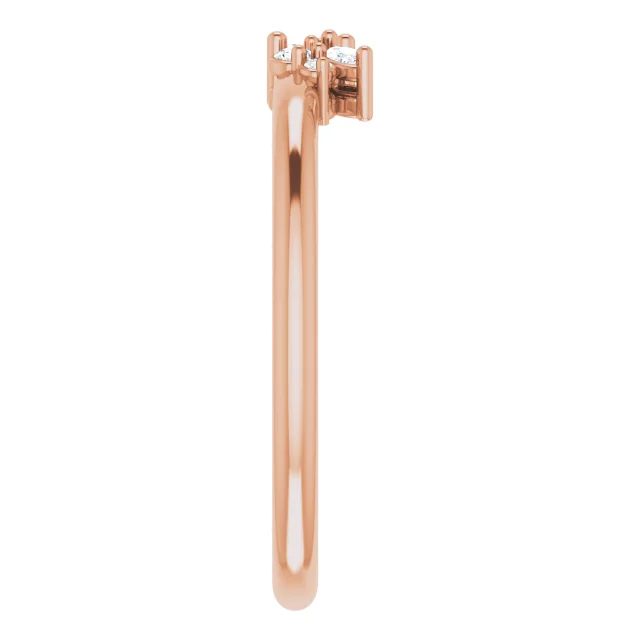 14K Rose 1/6 CTW Diamond Stackable Ring-