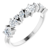 14K White 7/8 CTW Diamond Anniversary Band-