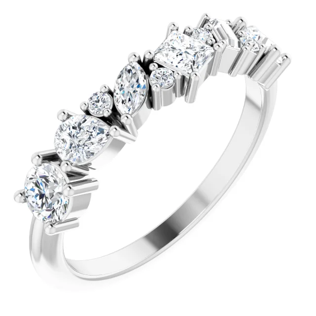 14K White 7/8 CTW Diamond Anniversary Band-