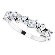 14K White 7/8 CTW Diamond Anniversary Band-